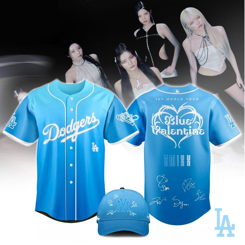 Los Angeles Dodgers X Nmixx Blue Valentine Album 1St World Tour 2026 Jersey LA Dodgers Merch