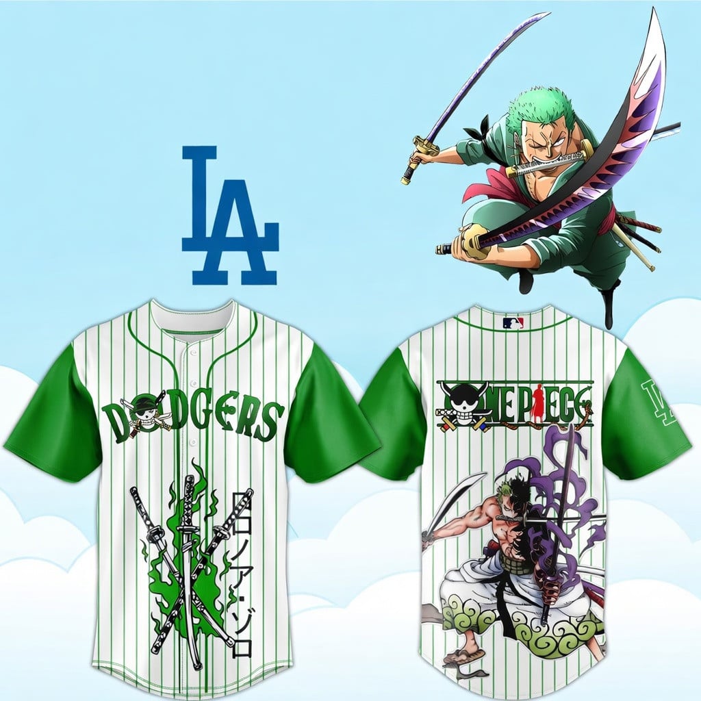 Los Angeles Dodgers X One Piece 2026 Baseball Jersey LA Dodgers Merch Gifts For One Piece Fans
