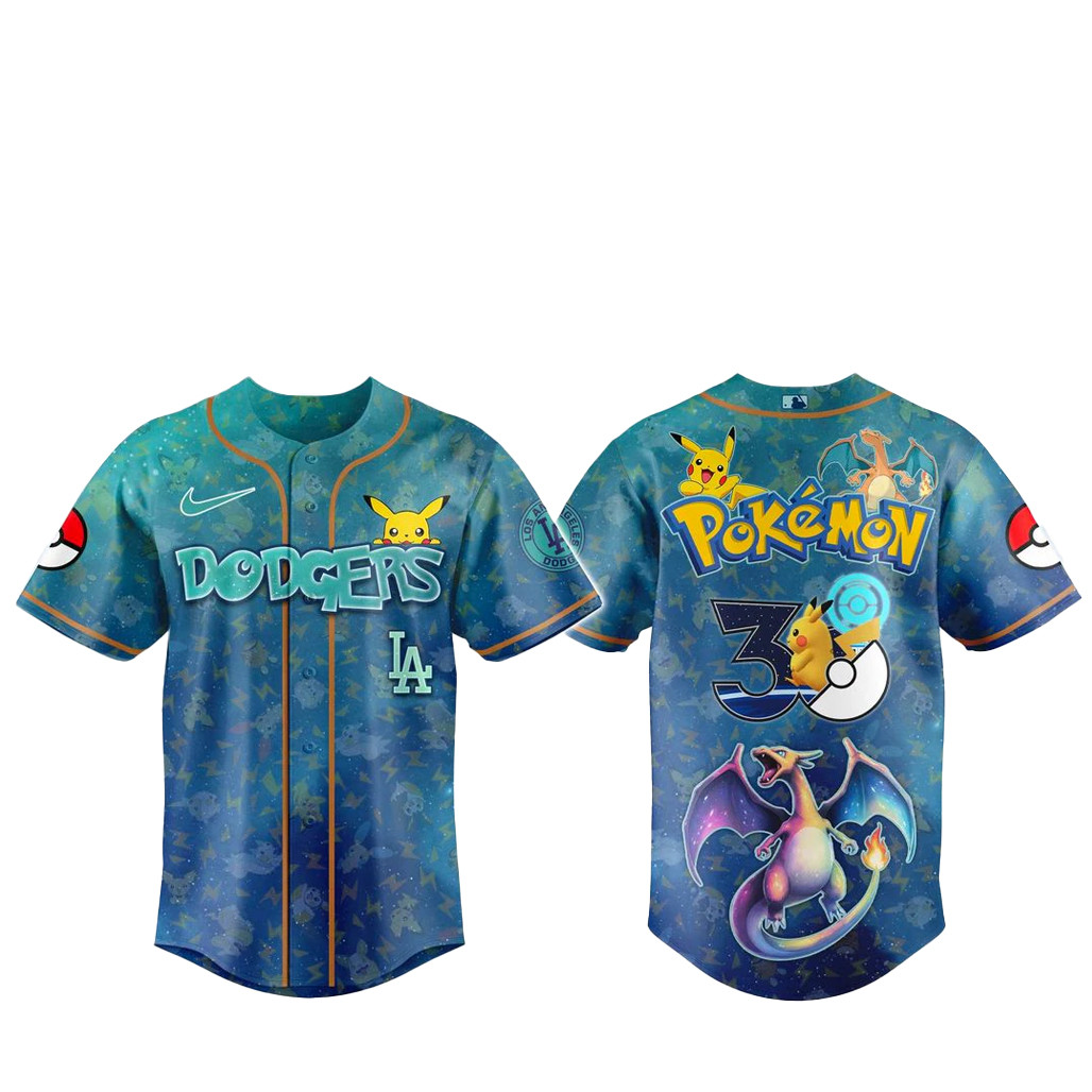 Los Angeles Dodgers x Pokémon Day 2026 Baseball Jersey Los Angeles Dodgers x Pokémon Day 2026 Baseball Jersey - Image 1