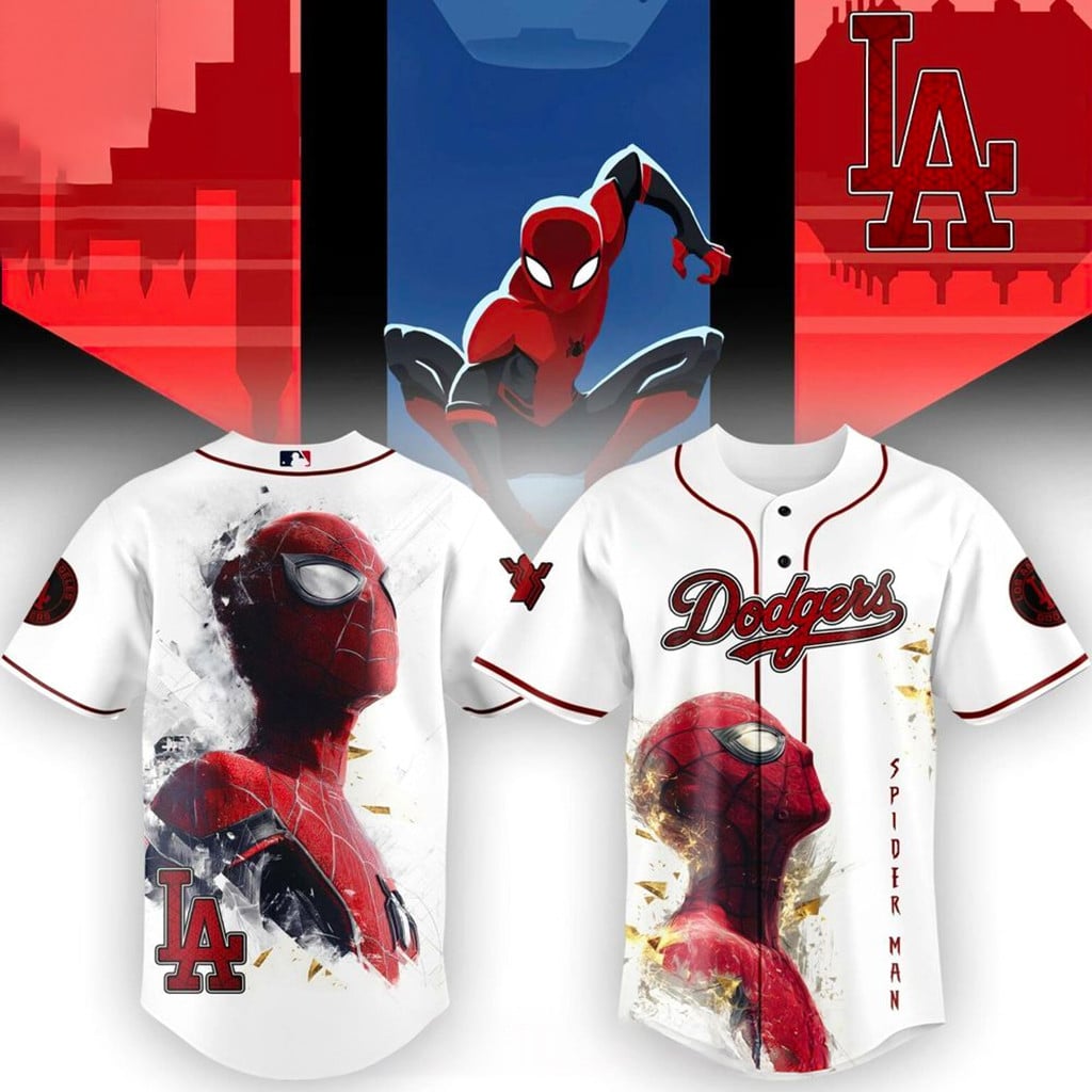 Los Angeles Dodgers X Spider Game Night Jersey 2026 LA Dodgers Merch Baseball Team Gift Ideas