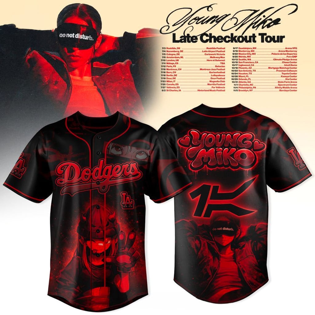 Los Angeles Dodgers X Young Miko Late Checkout Tour 2026 Jersey LA Dodgers Merch Gift For Fans