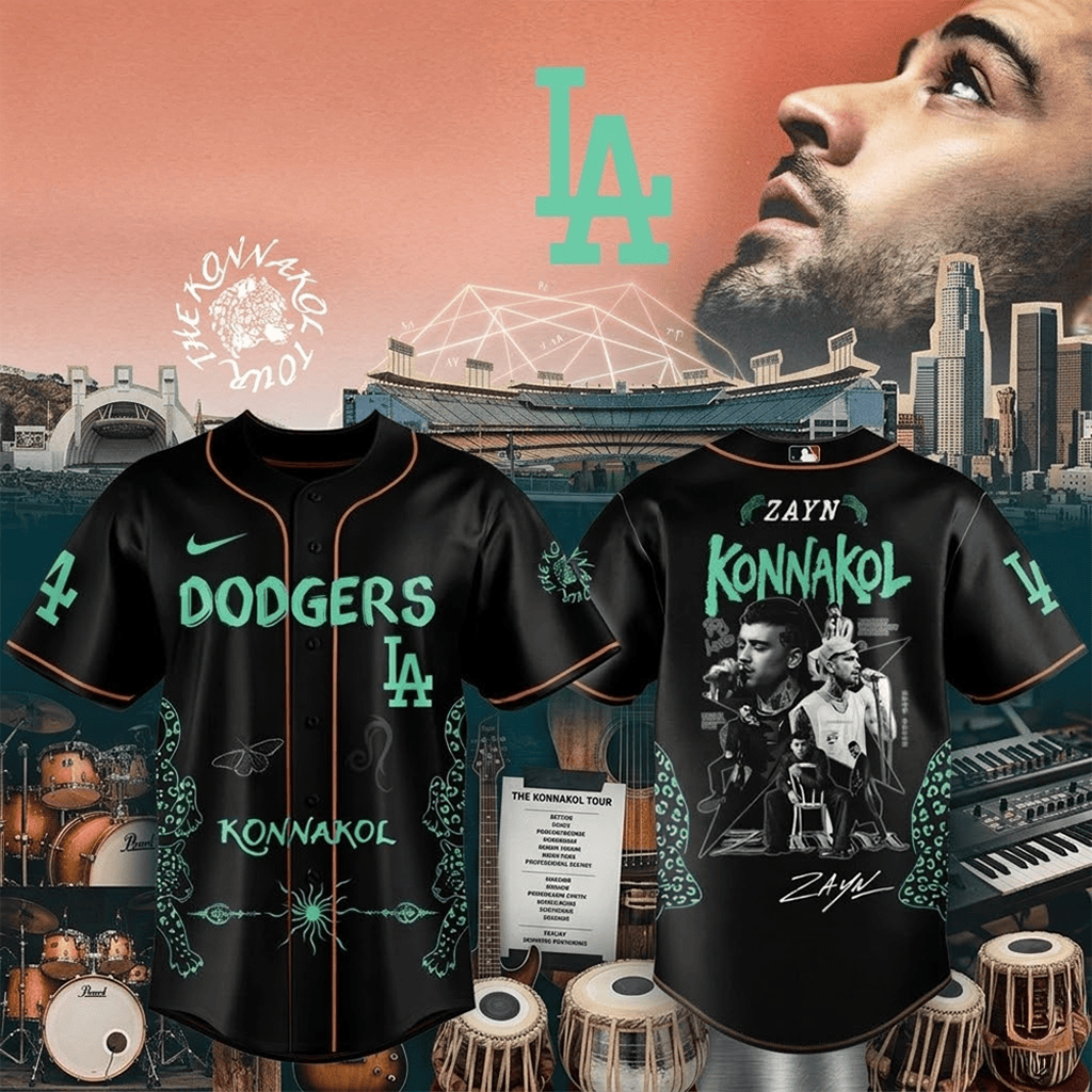 Los Angeles Dodgers Zayn Malik Konnakol Tour 2026 Jersey Dodgers Merch Gifts For Fans