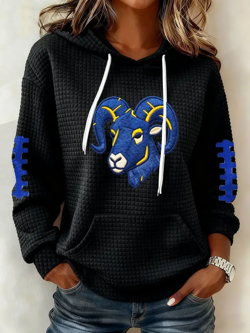 Los Angeles Football Hoodie LA Rams Team Apparel Merch Ideas For Women Fans