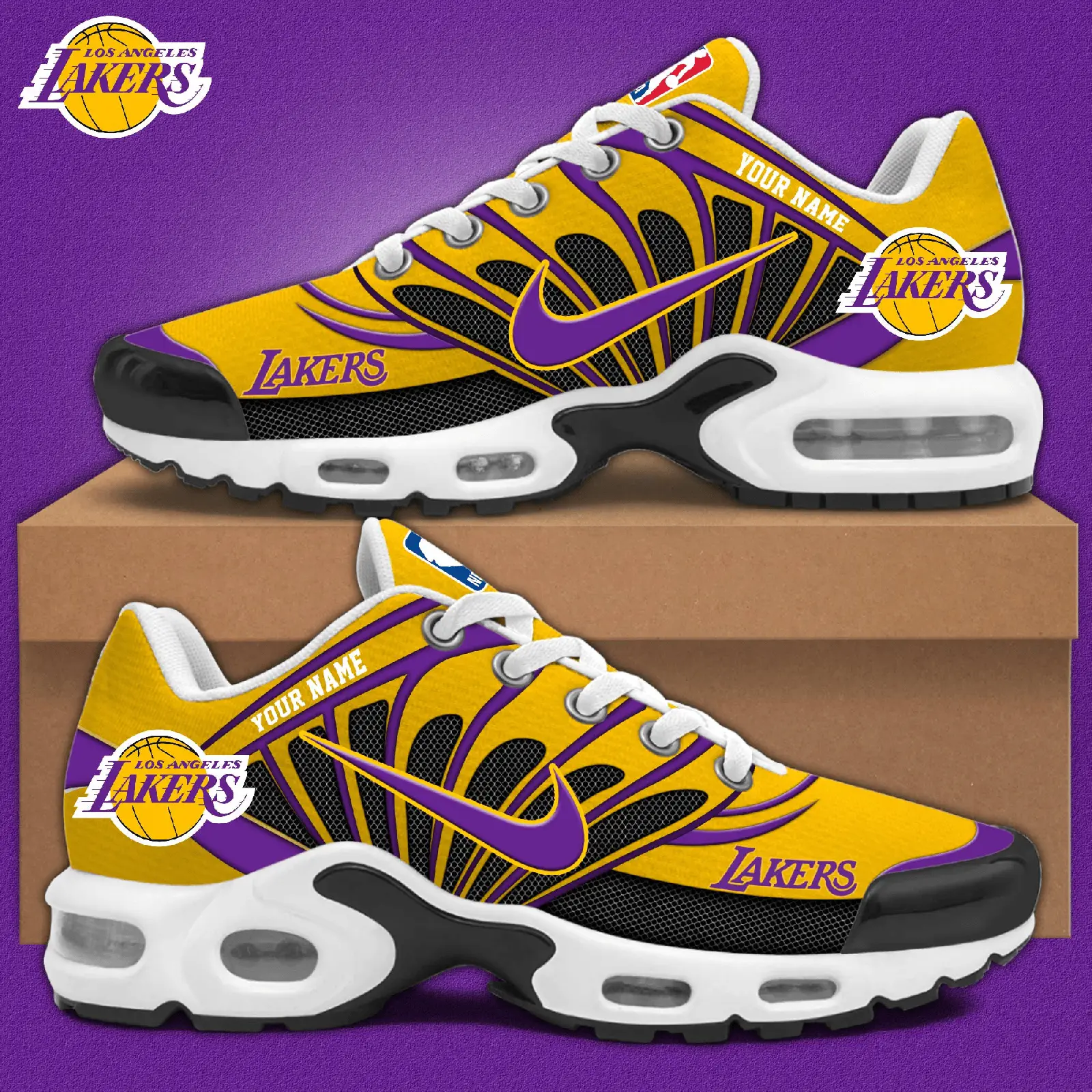 Los Angeles Lakers Air Max Plus Shoes Sneakers For Men And Women