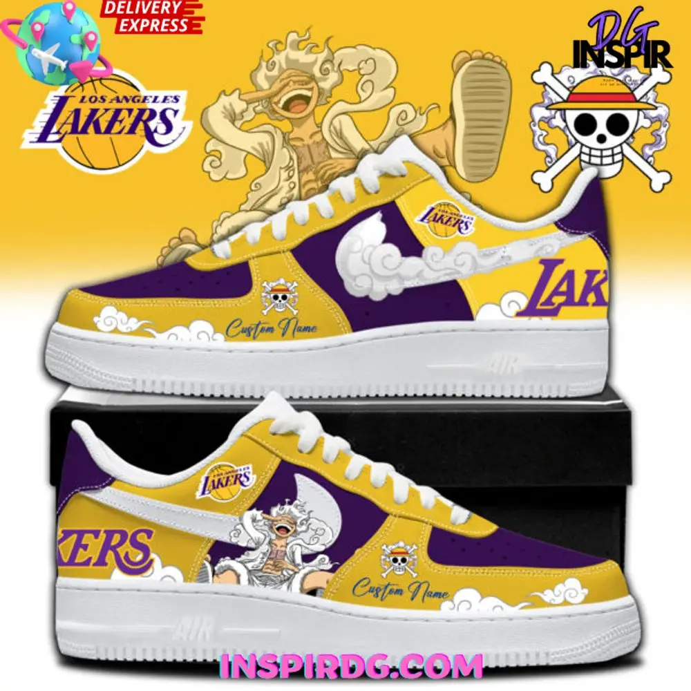 Los Angeles Lakers x One Piece Gear 5 Limited Air Force 1