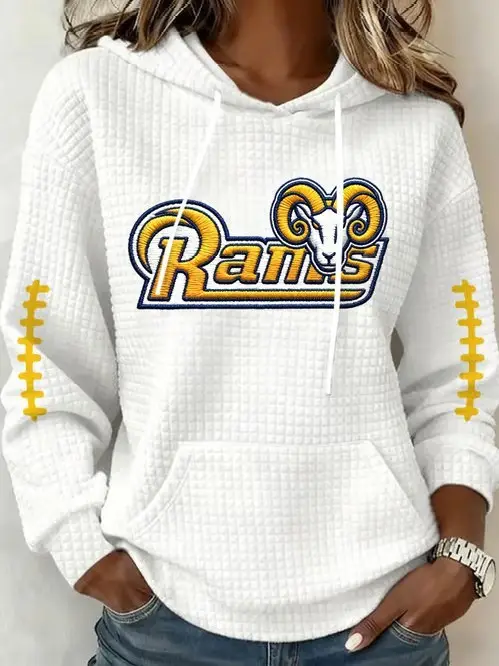 Los Angeles Rams Hoodie Trendy Game Day Outfits Football Fan Gear Unique LA Rams Gifts For Her