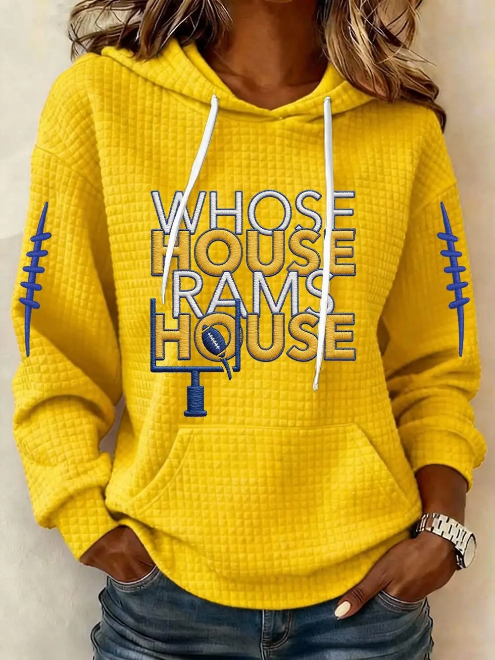 Los Angeles Rams Hoodie Whose House Rams House Hoodie LA Rams Merch Football Fan Gifts