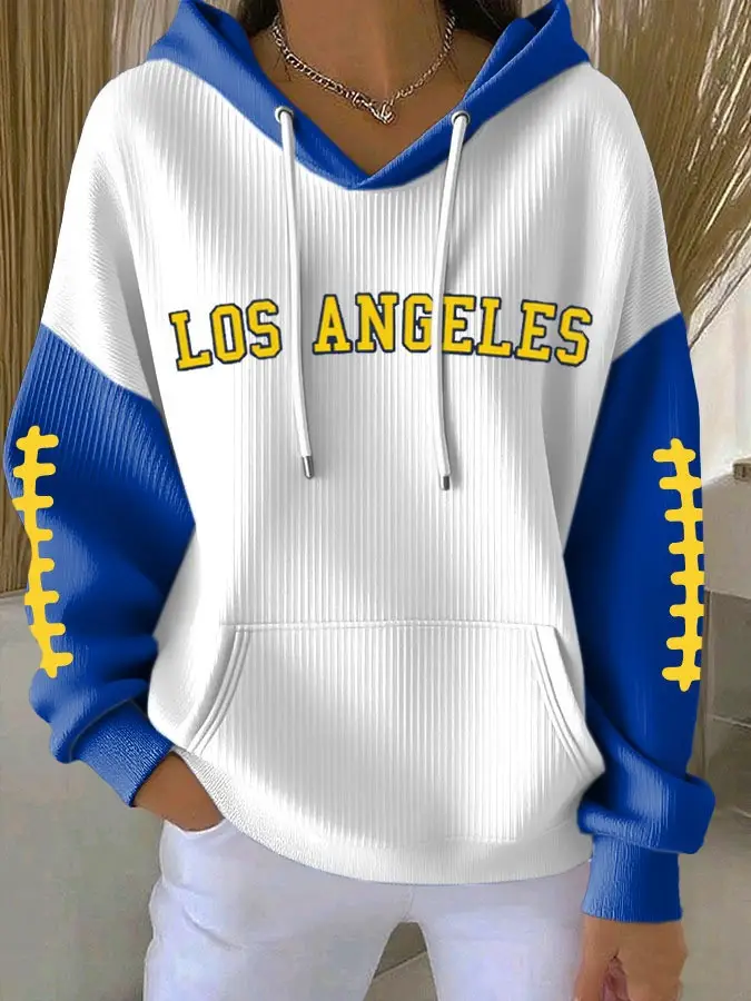 Los Angeles Rams Hoodie Women's Game Day Clothing Football Gifts For LA Rams Fans