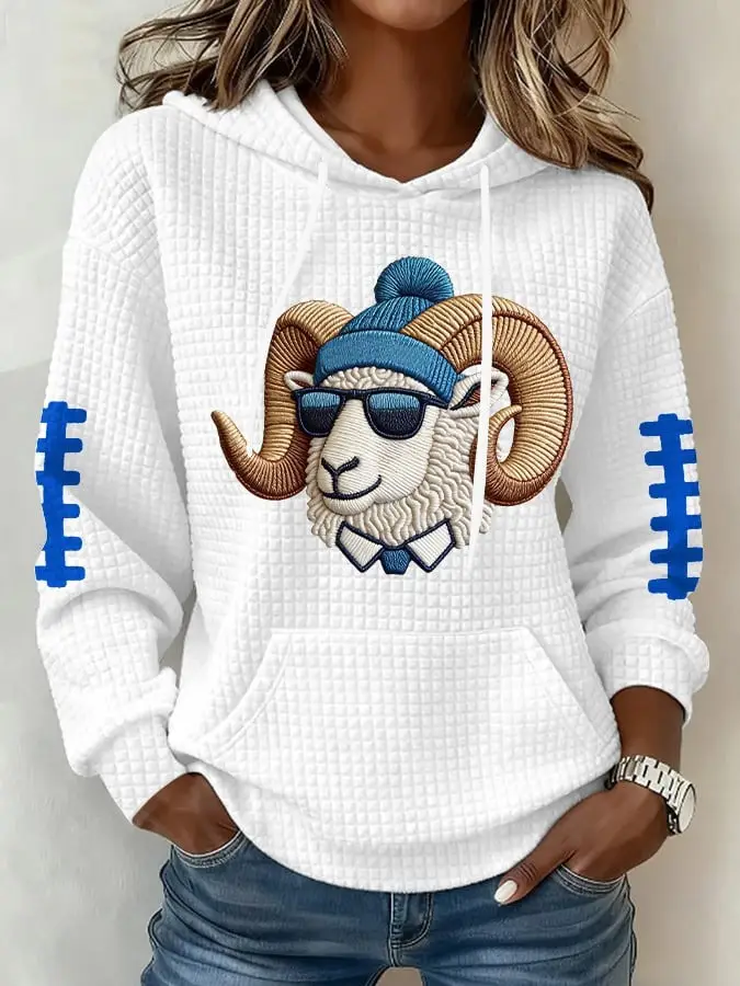 Los Angeles Rams Hoodie Women's Game Day Outfits LA Rams Merch Best Gifts For Football Lovers