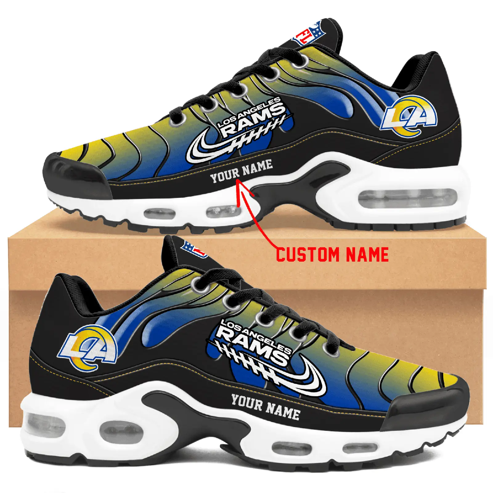 Los Angeles Rams Personalized Air Max Shoes Td Los Angeles Rams Personalized Air Max Shoes Td - Image 1