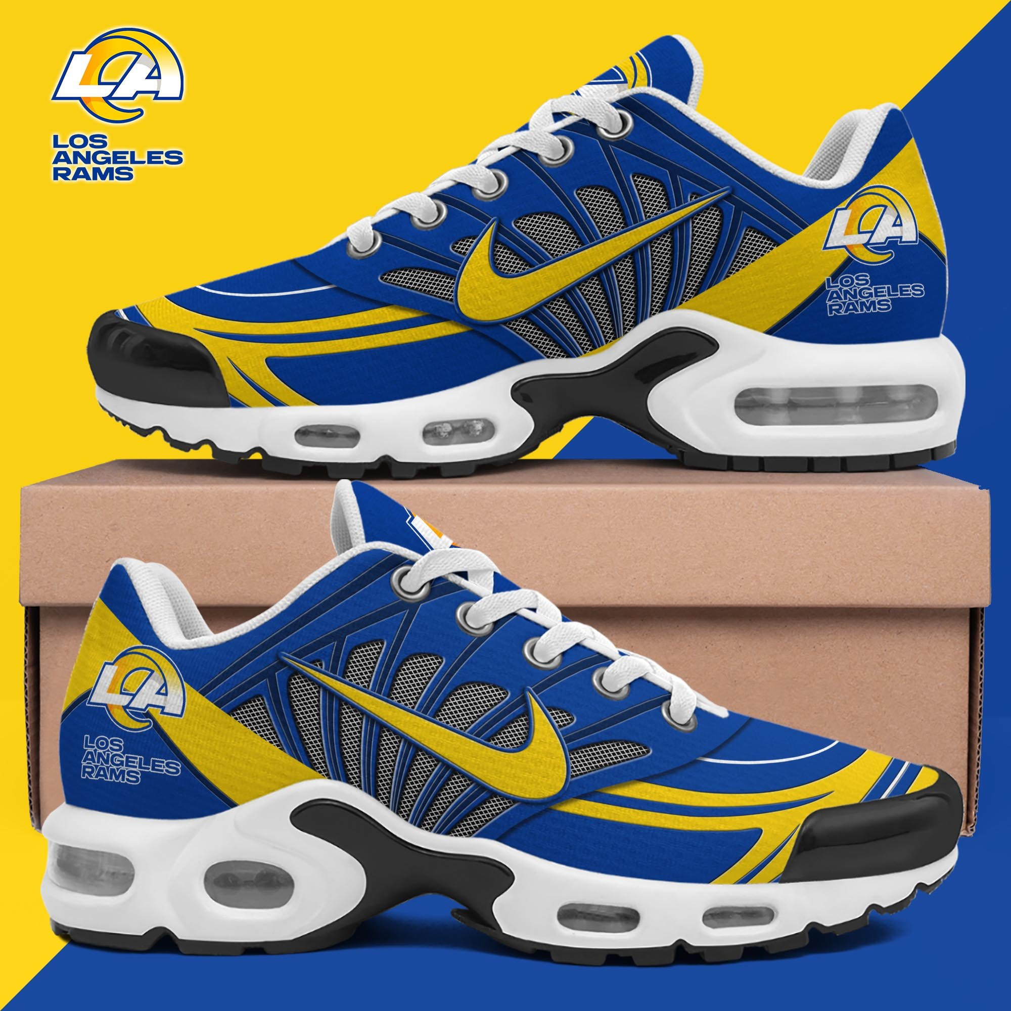 Los Angeles Rams Shoes 2025 Version Custom Name 137