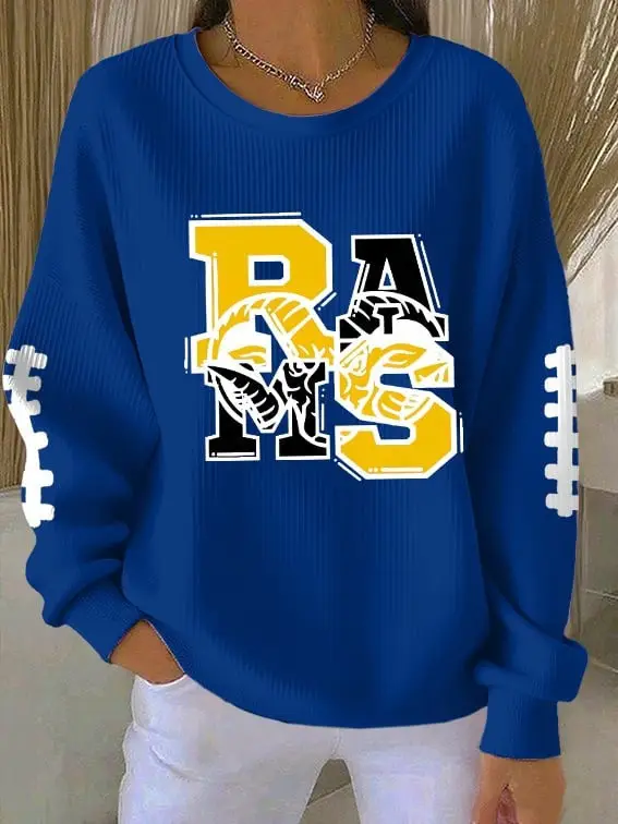 Los Angeles Rams Sweatshirt Game Day Apparel Rams Women's Clothing Gifts For Football Fan