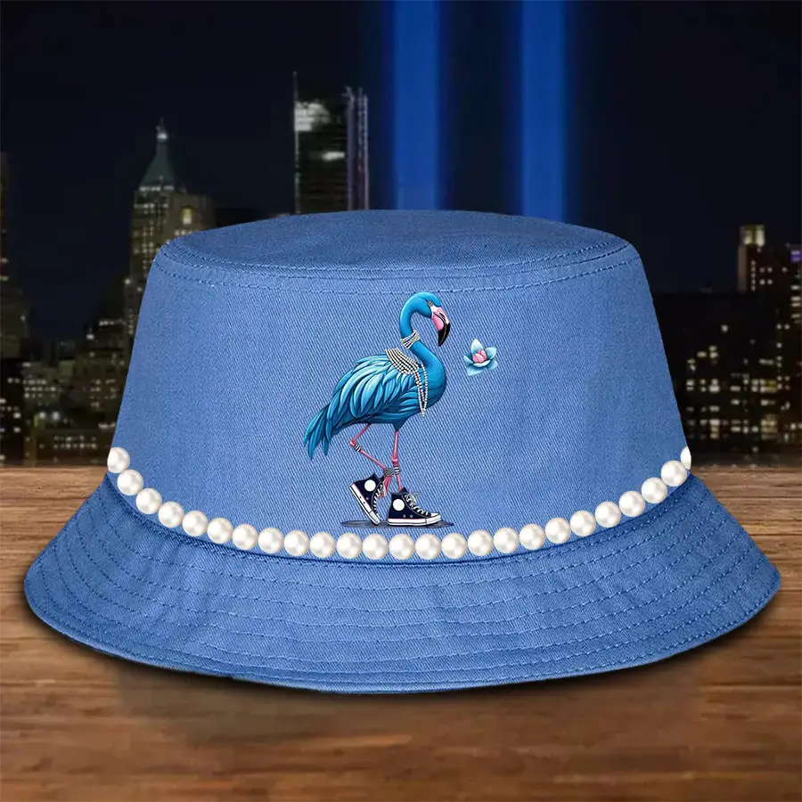 Lotus Flamingo Chuck And Pearls Harris Walz Bucket Hat