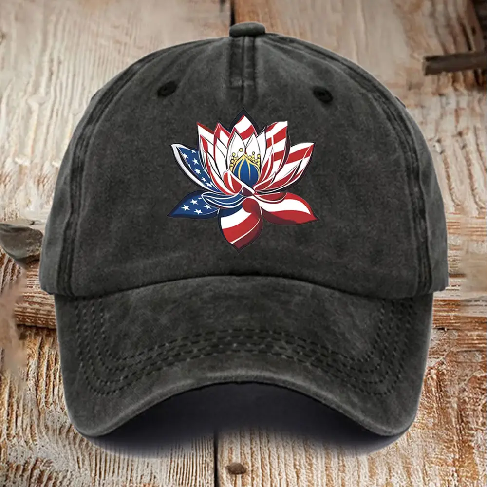 Lotus Flower Kamala Harris Hat Harris Democrat 2024 Patriotic Hat Gifts For Mom Lotus Flower Kamala Harris Hat Harris Democrat 2024 Patriotic Hat Gifts For Mom - Image 1