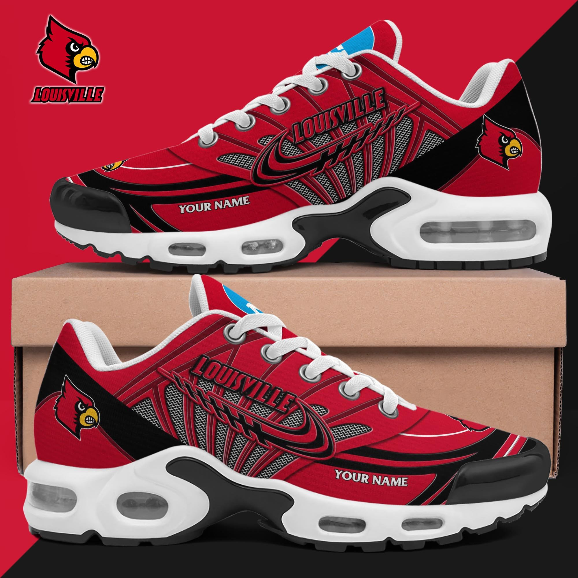 Louisville Cardinals Shoes 2025 Version Custom Your Name