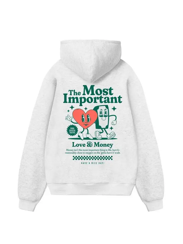 Love And Money The Most Important Hoodie Cartoon Heart And Money Apparel Gift Ideas