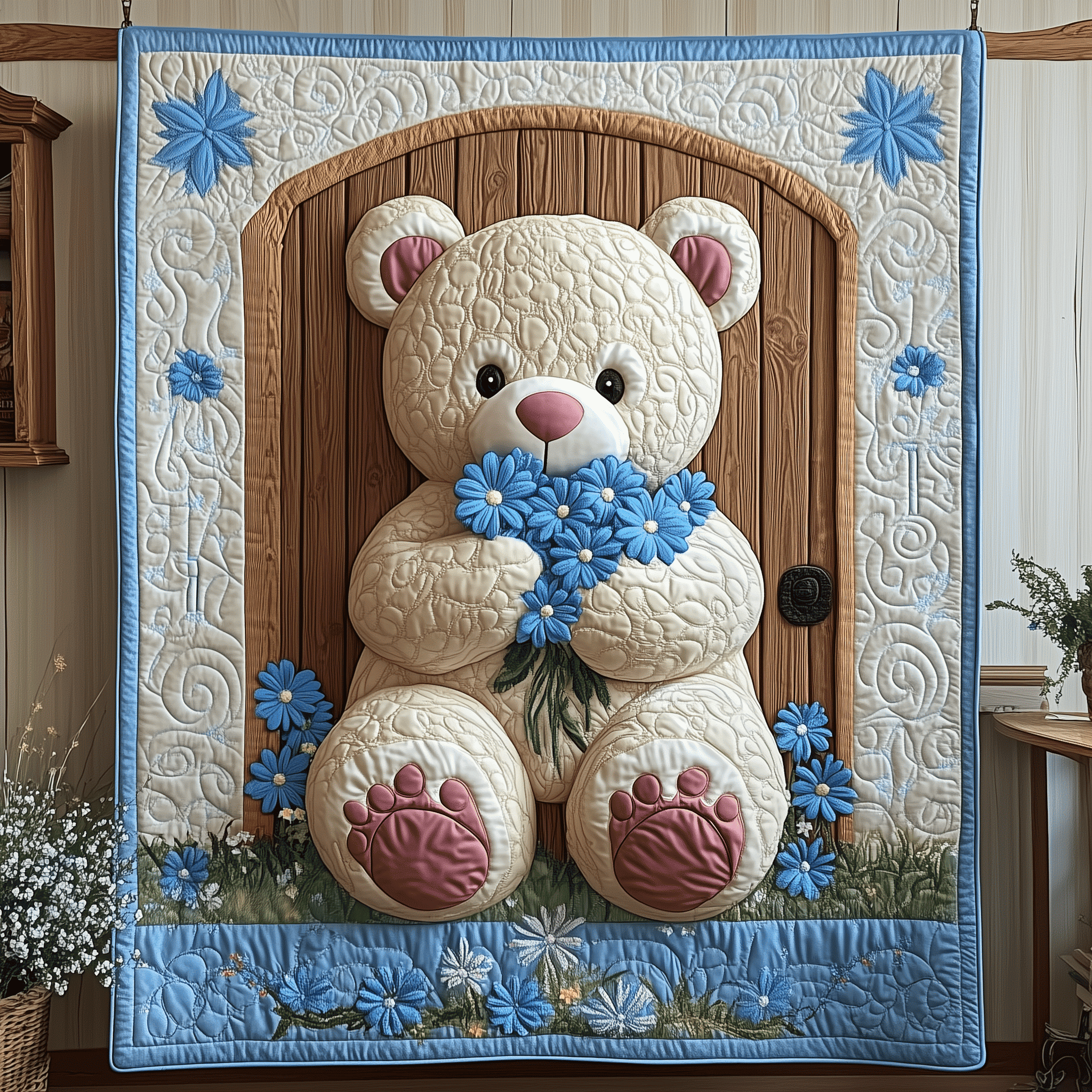 Love Bear For Her Quilted Blanket Room Decor Ideas Best Valentines Gifts For Her