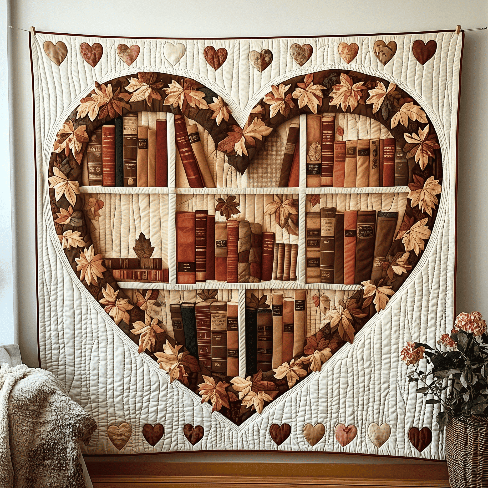 Love Books Moments Quilted Blanket Home Decor Items Unique Valentine's Day Ideas