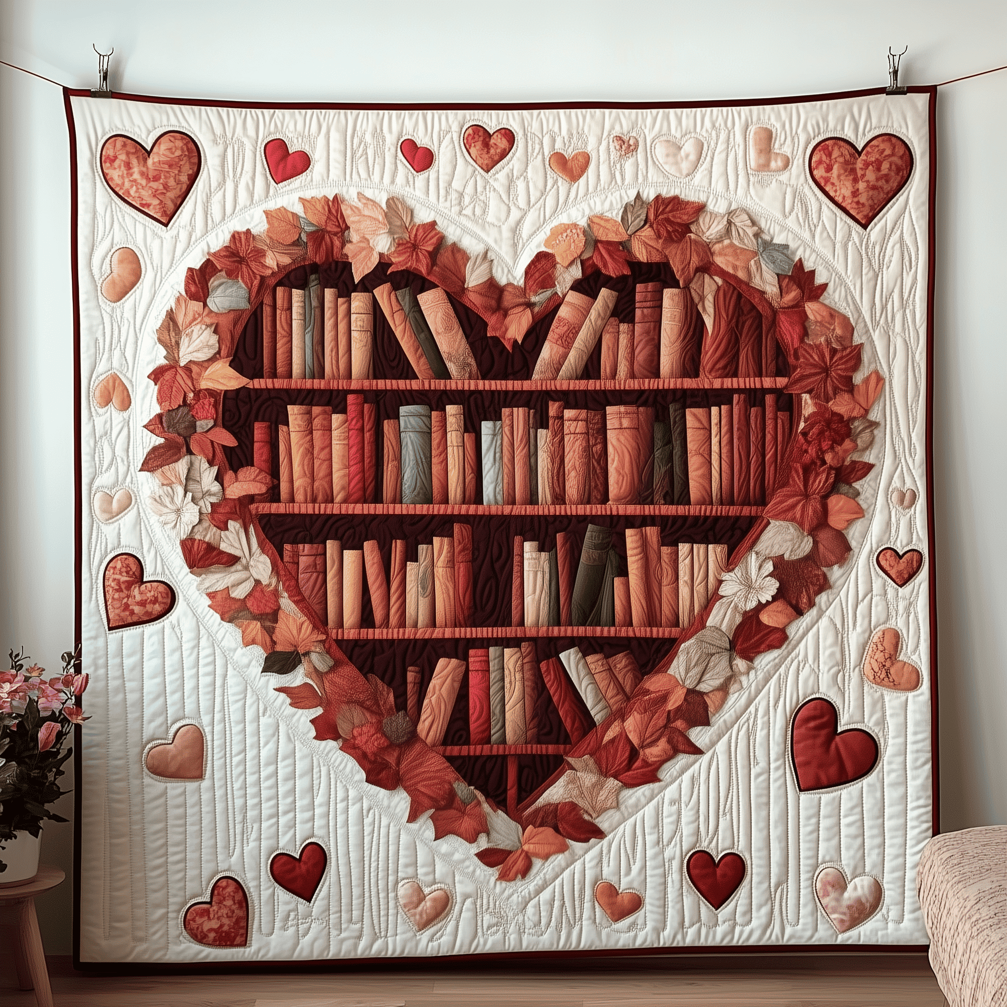 Love Books Quilted Blanket Elegant Home Decor Gift Suggestions For Valentine's Day