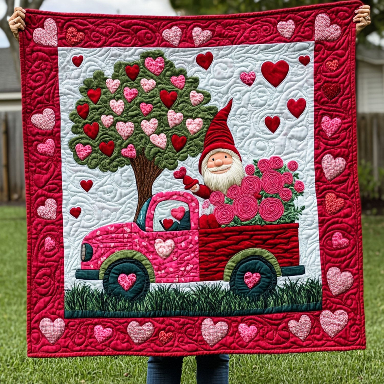 Love Glow Quilted Blanket Rustic Home Decor Gift Suggestions For Valentine's Day