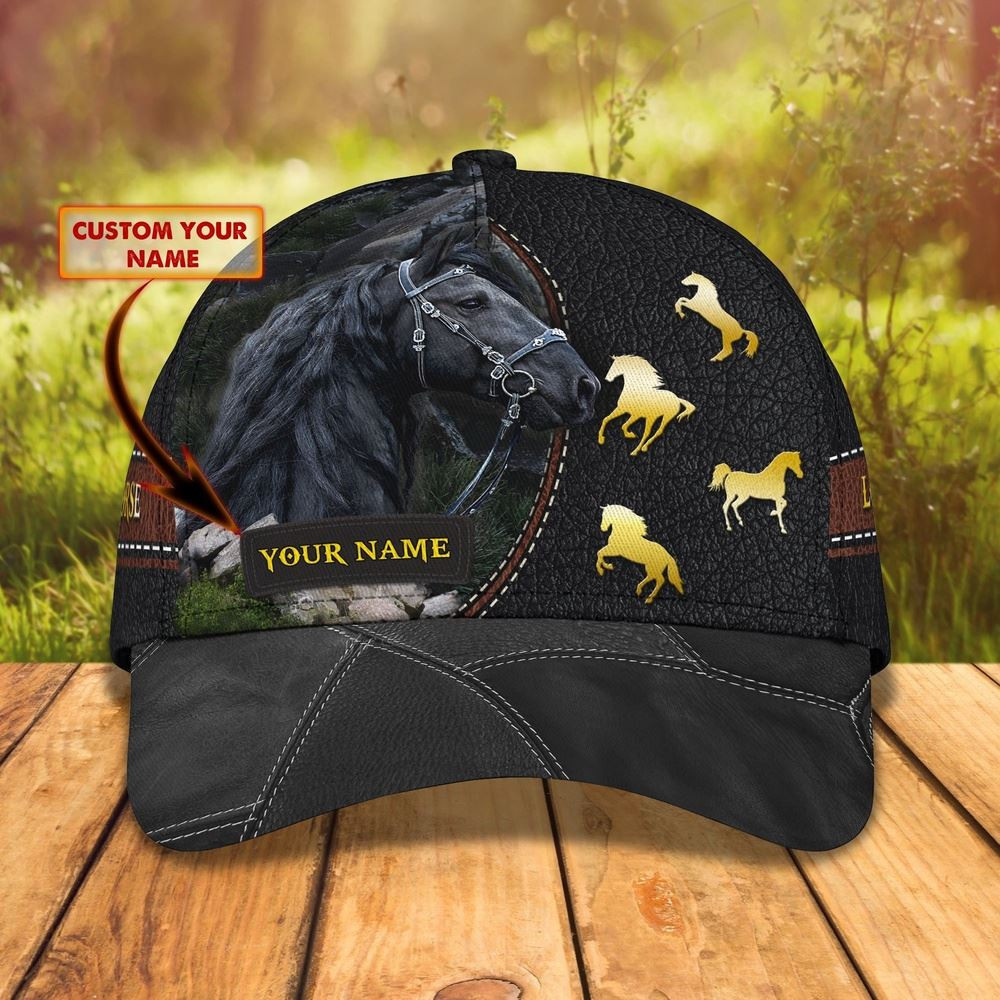 Love Horse Customized Name Cap Farm Cap Farmer Baseball Cap Gift For Farmer