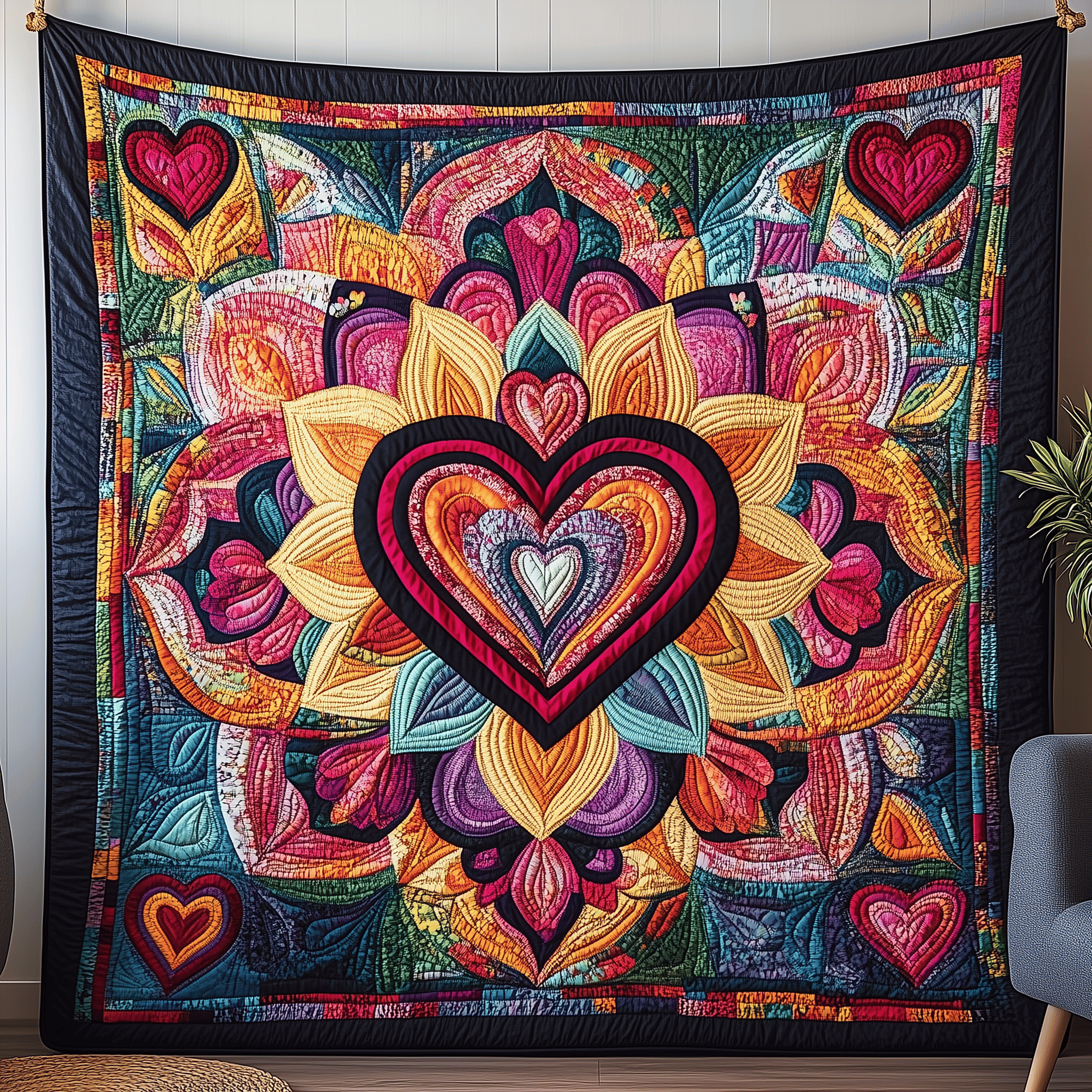 Love In Bloom Quilted Blanket Bedroom Decorations Best Valentine's Day Gifts For Him