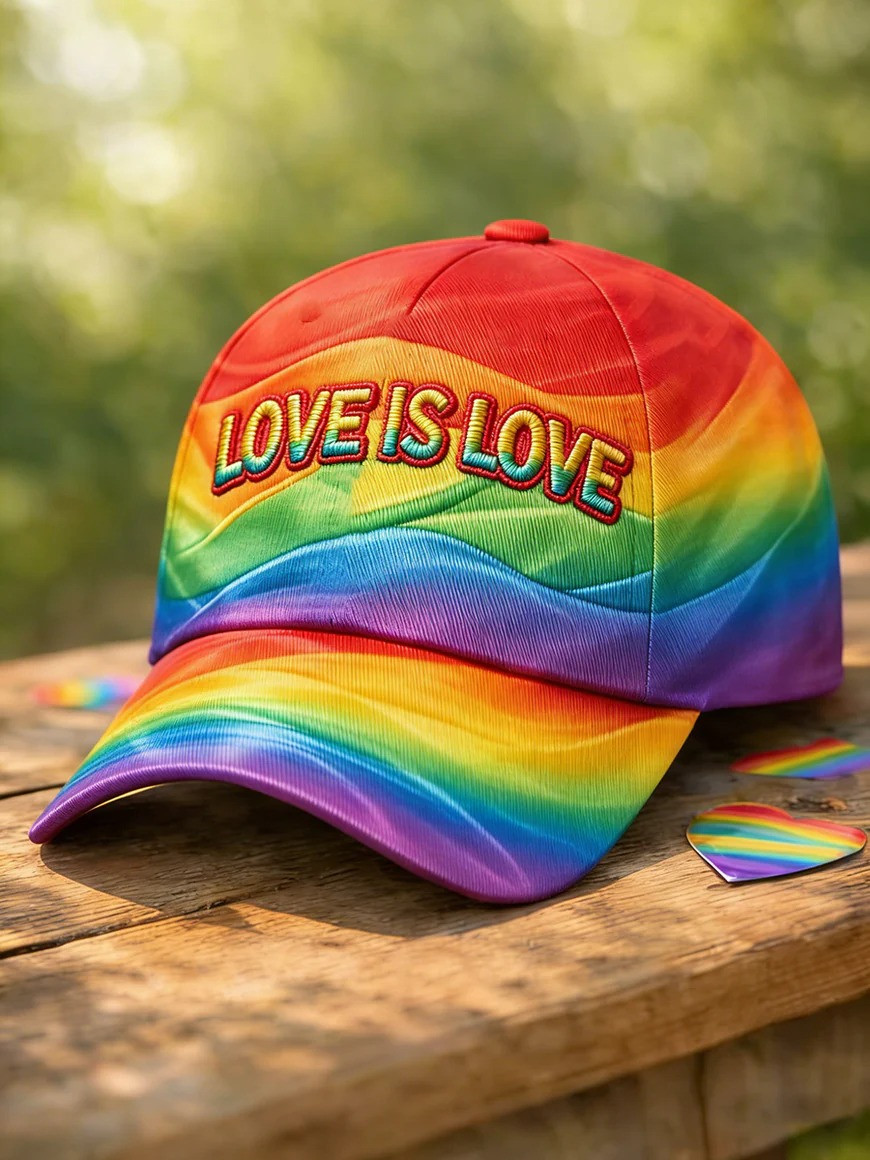 Love Is Love Baseball Cap Rainbow LGBT Flag Hat Gift Ideas For Supporters