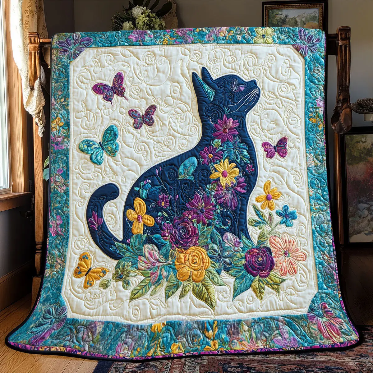Lovely Cat Quilt Best Throw Blanket Good Gifts For Mother In Law