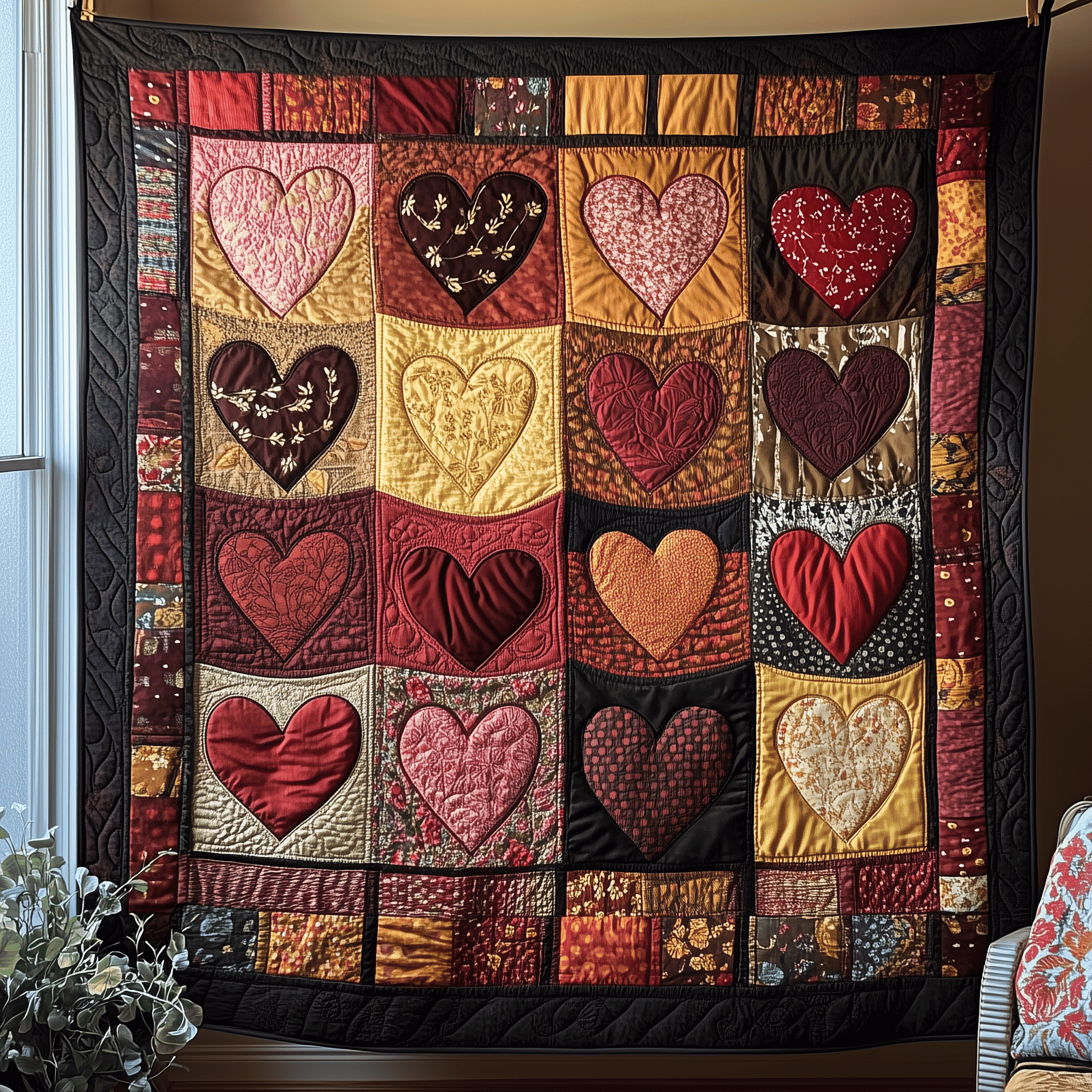 Loving Heart Quilted Blanket Trending Home Decor First Valentine Gift For Boyfriend