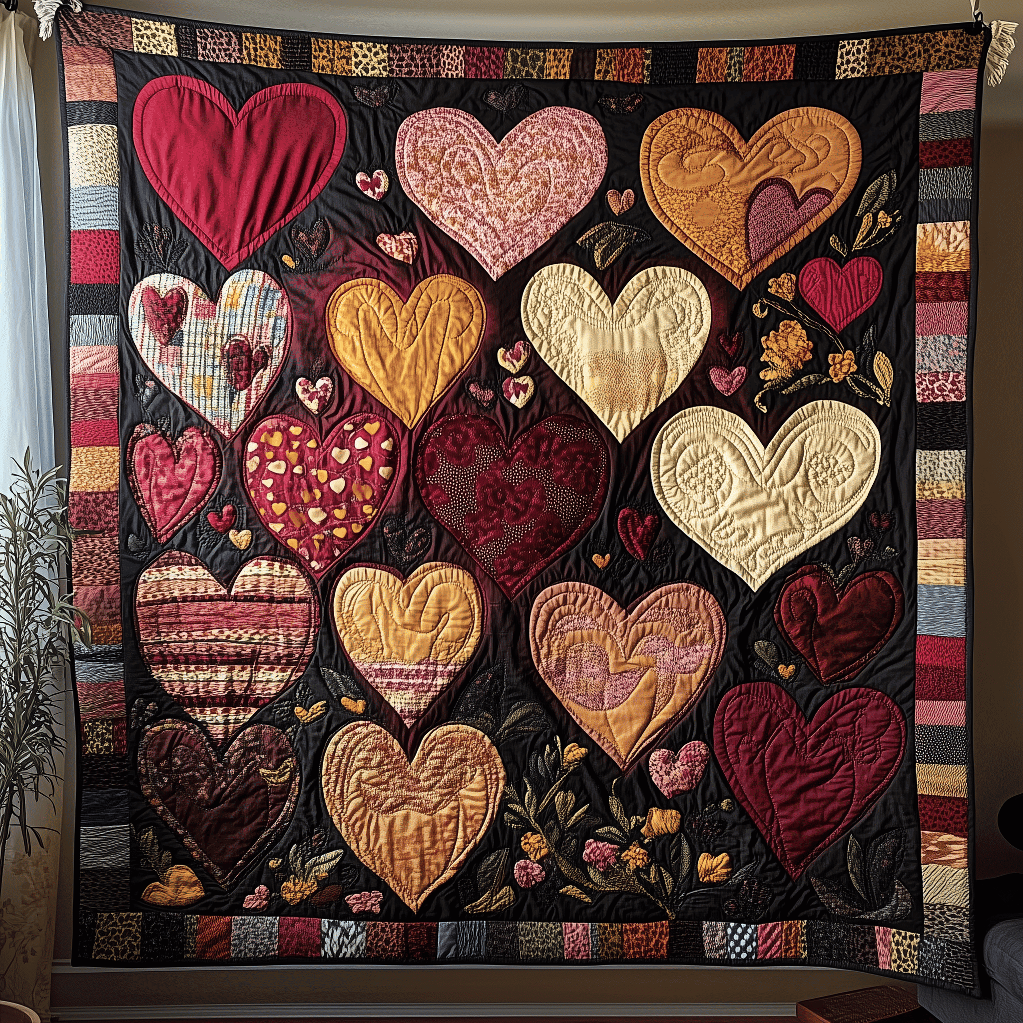 Loving Heart Quilted Blanket Trendy Home Decor Gift Suggestions For Valentine's Day