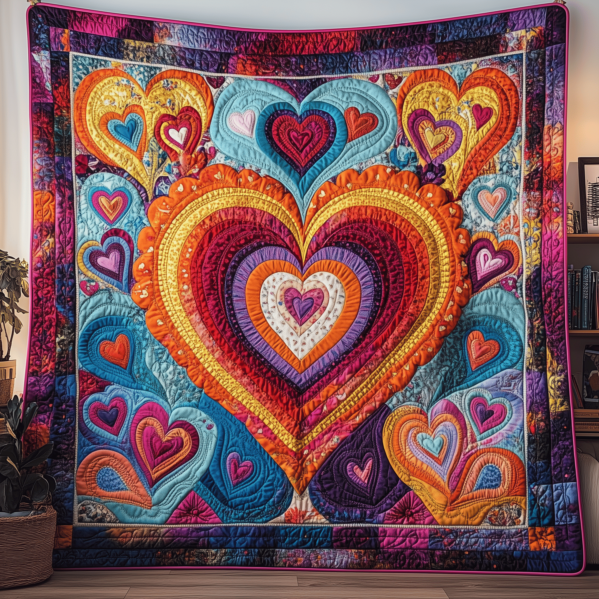 Loving Mandala Quilted Blanket Trendy Home Decor Best Valentine's Day Gifts For Him