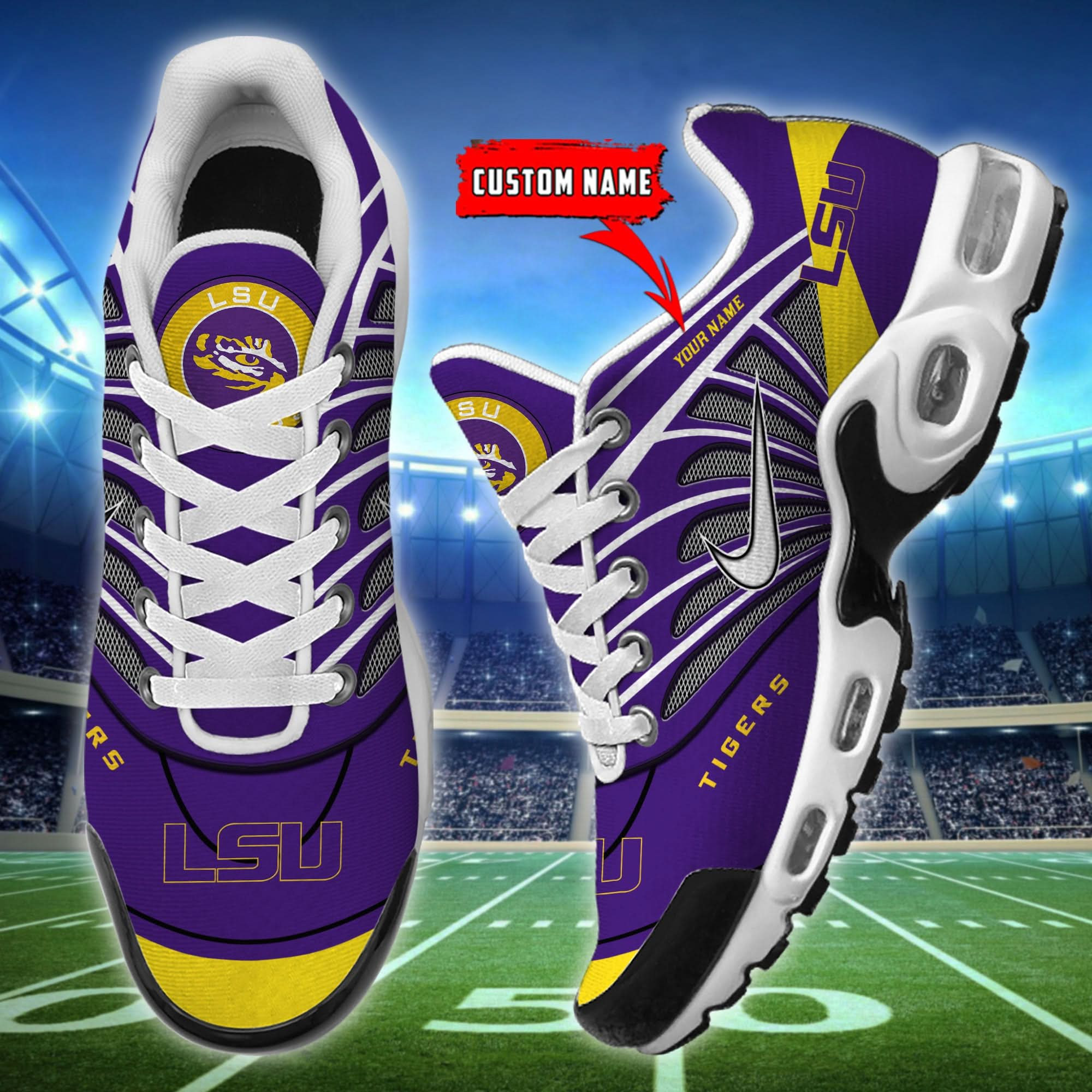Lsu Tigers Air Max Plus Shoes