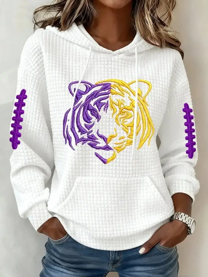 LSU Tigers Hoodie Women's Game Day Clothing LSU Tigers Football Merch Gifts For Fans