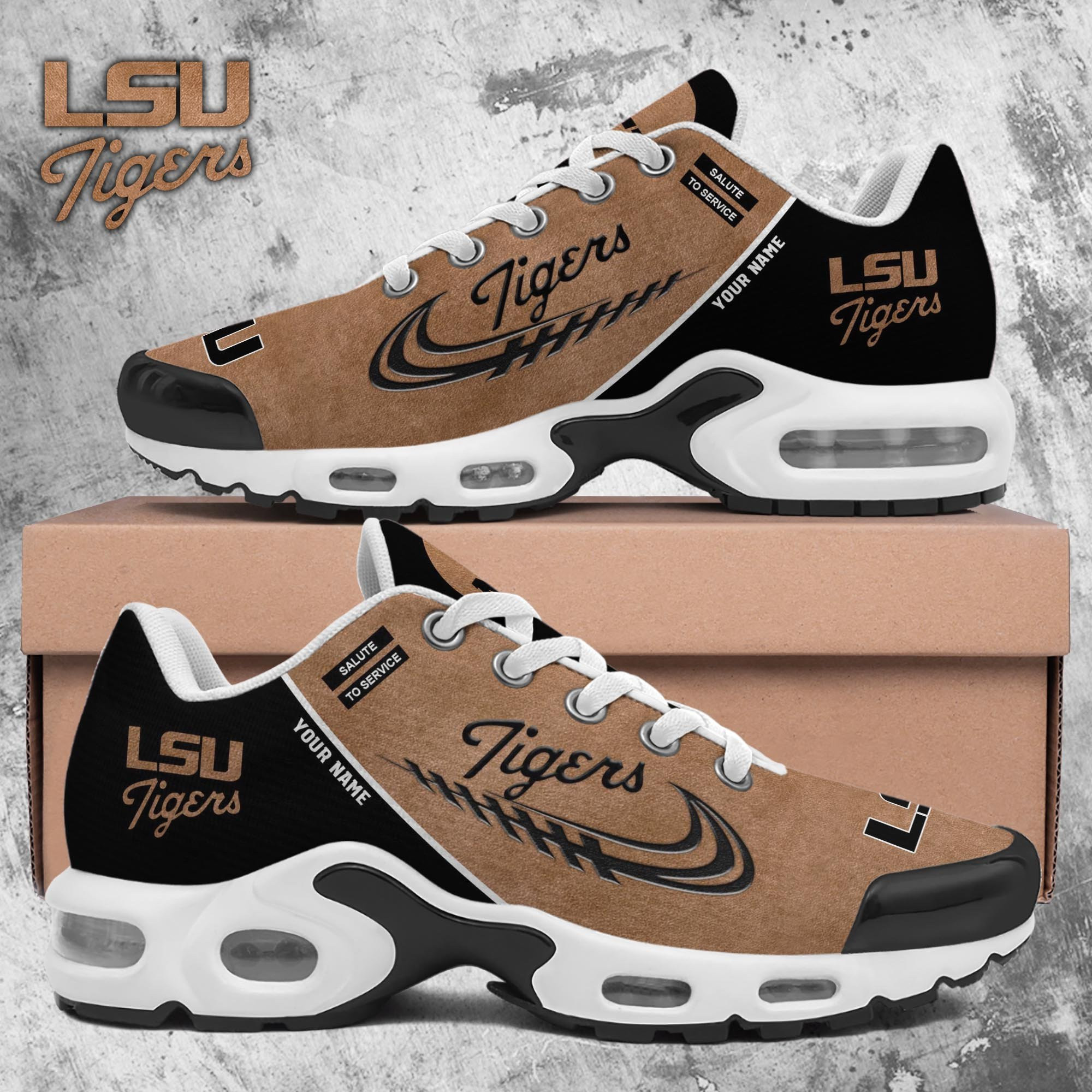 Lsu Tigers Shoes 2025 Version Custom Name, Shoes For Football Fans, Fan Gifts Ph637