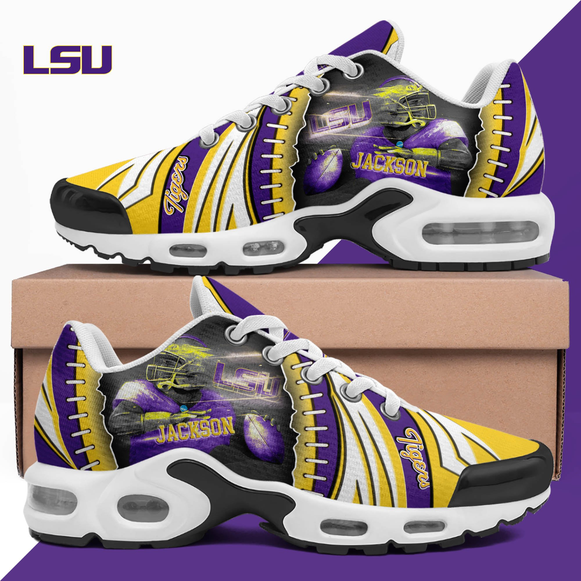 Lsu Tigers Shoes 2025 Version Custom Your Name 919 Lsu Tigers Shoes 2025 Version Custom Your Name 919 - Image 1