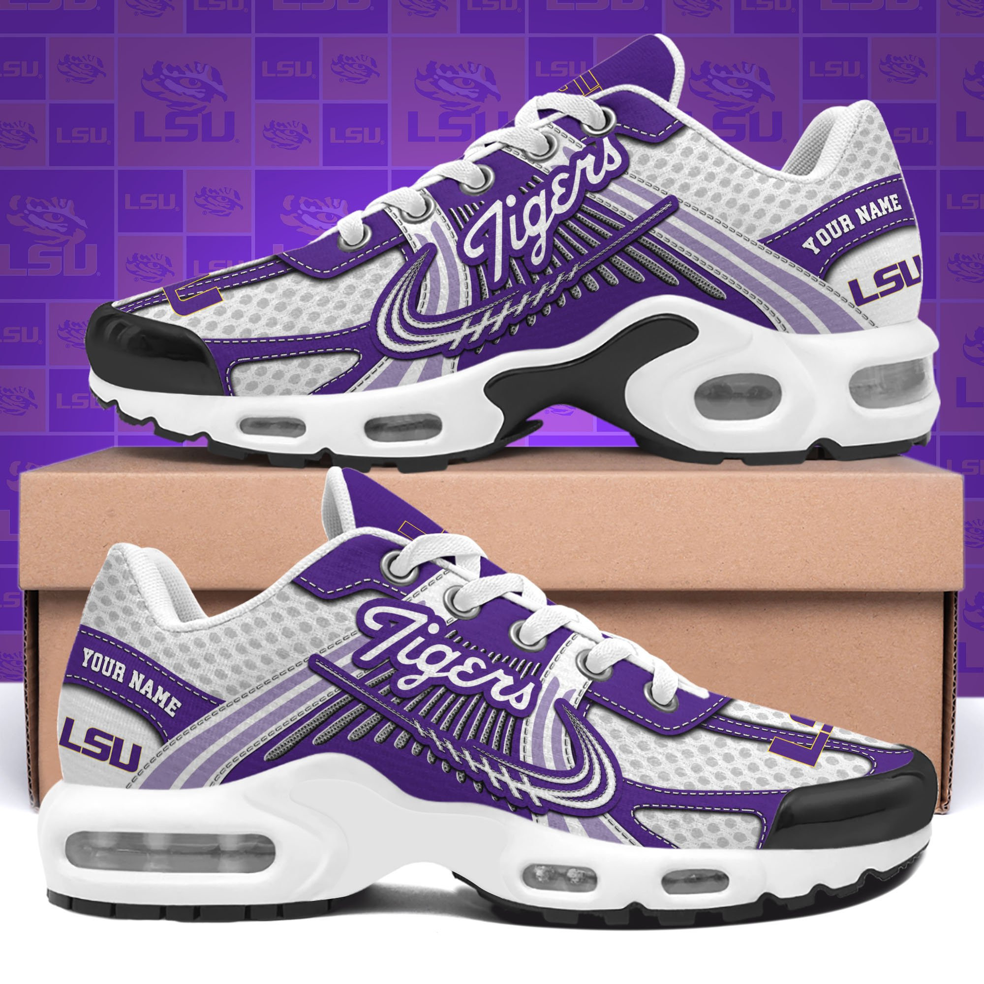 Lsu Tigers Shoes Custom Your Name, Sport Shoes