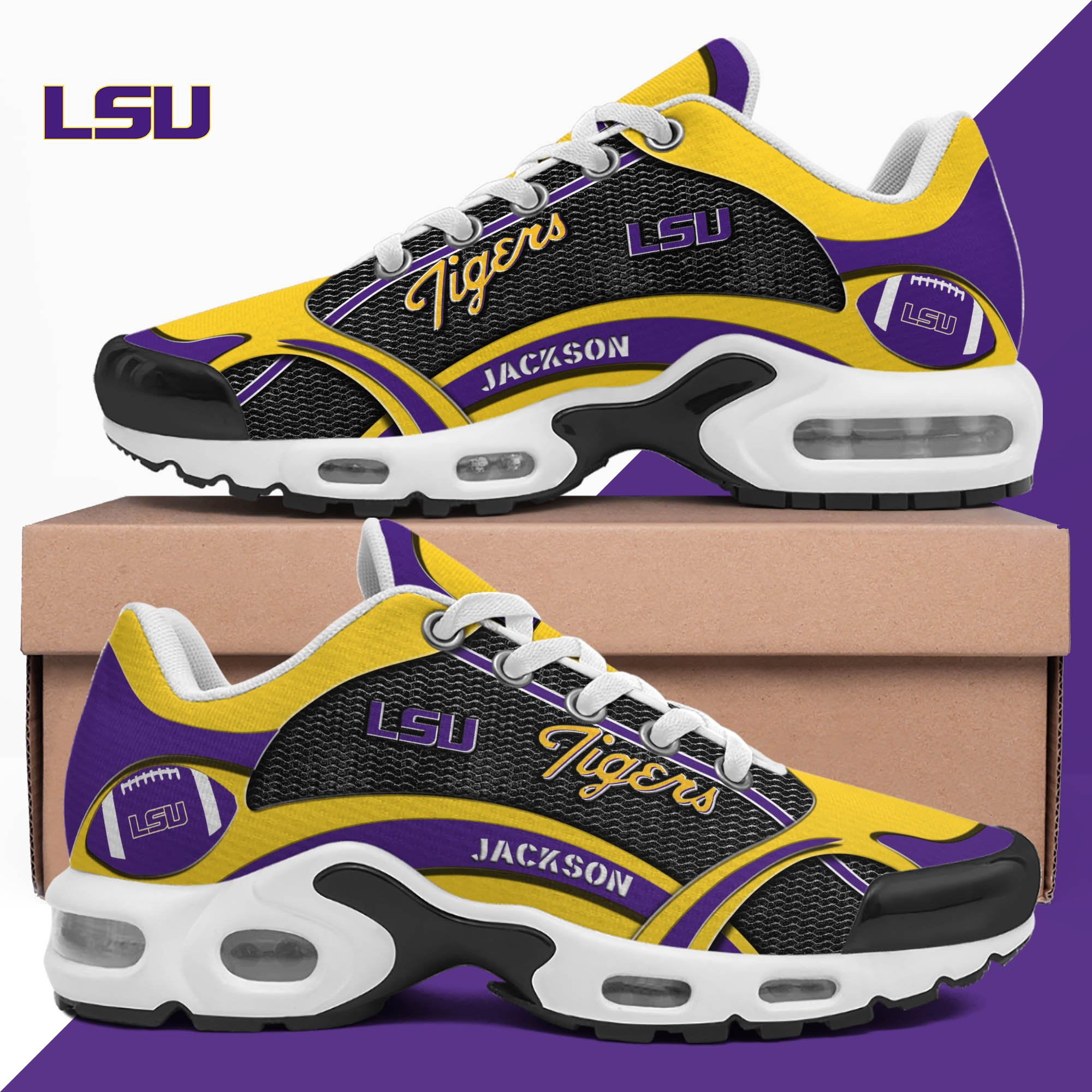 Lsu Tigers Team Shoes 2025 Version Custom Name 889