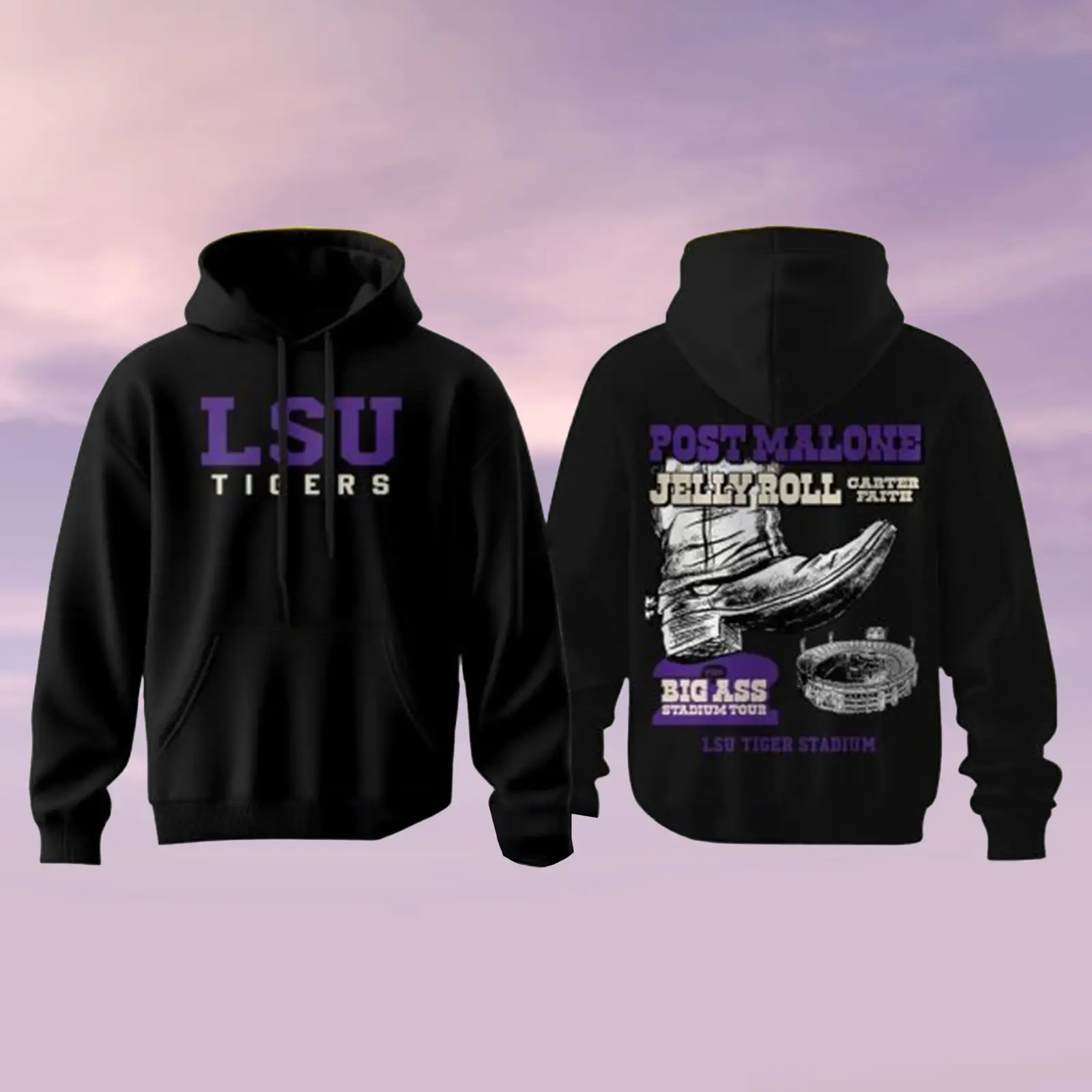 LSU Tigers x Post Malone Hoodie Jelly Roll Tour 2026 Clothing Gift For Besties