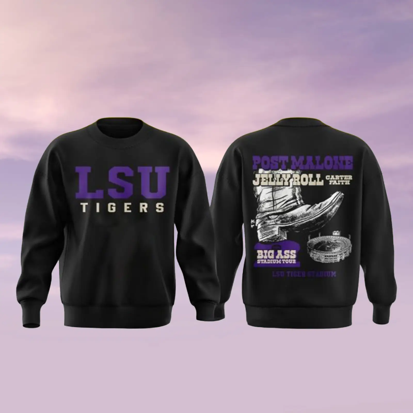 LSU Tigers x Post Malone Sweatshirt Jelly Roll Tour 2026 Apparel Gift For Best Friends