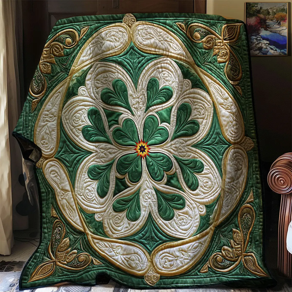 Lucky Clover Quilt Blanket Best Couch Throw Blanket Best St Patrick's Day Gifts