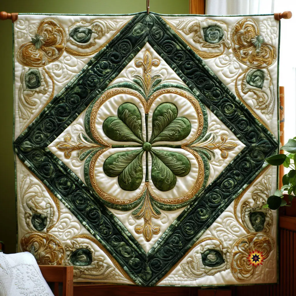 Lucky Clover Quilt Blanket Cute Soft Blanket Happy Saint Patrick's Day Gift Ideas