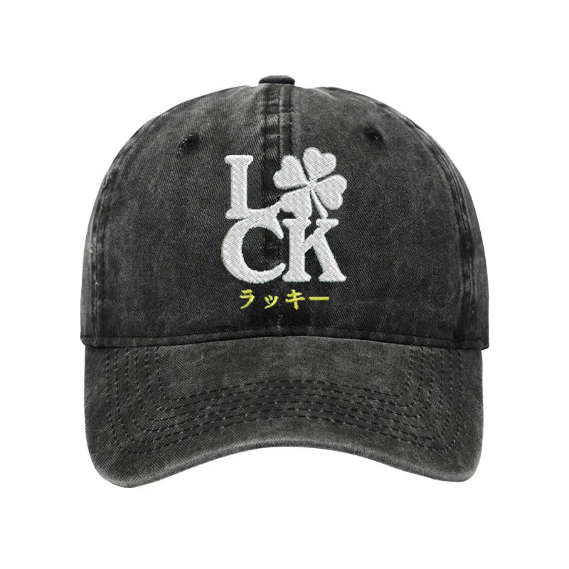Lucky Japan Washed Hat St Patrick's Day Pattern Trendy Hat Gifts For Mother
