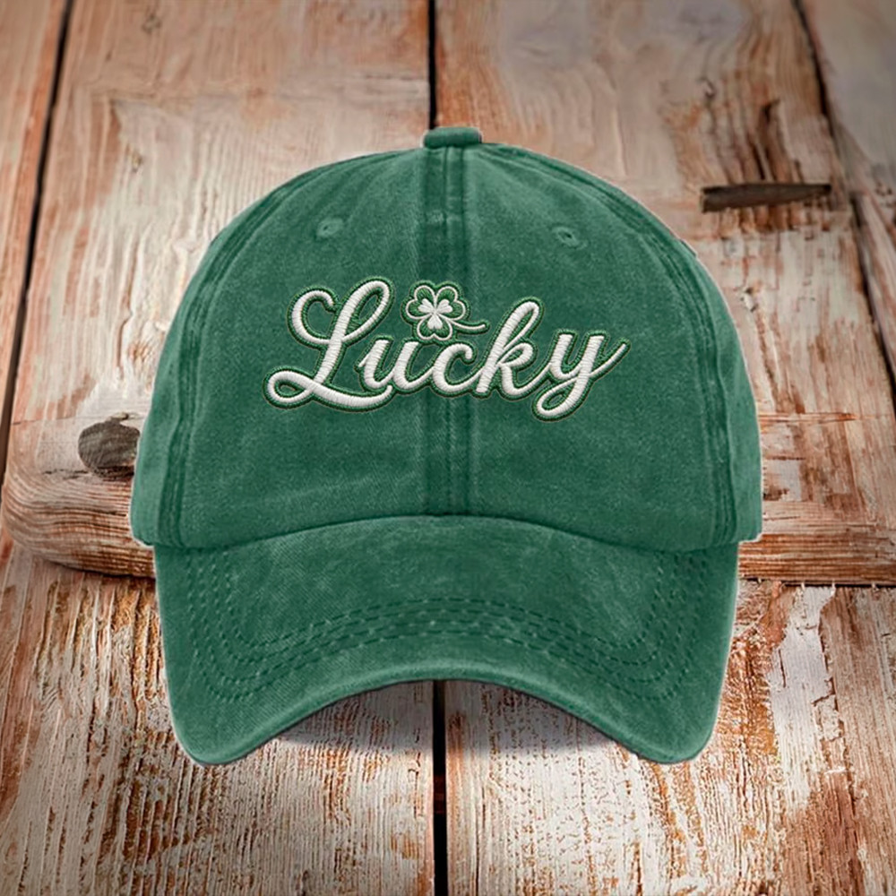 Lucky Shamrock Art Patrick's Day 2026 Hat St Patrick's Baseball Cap Unique Present Ideas