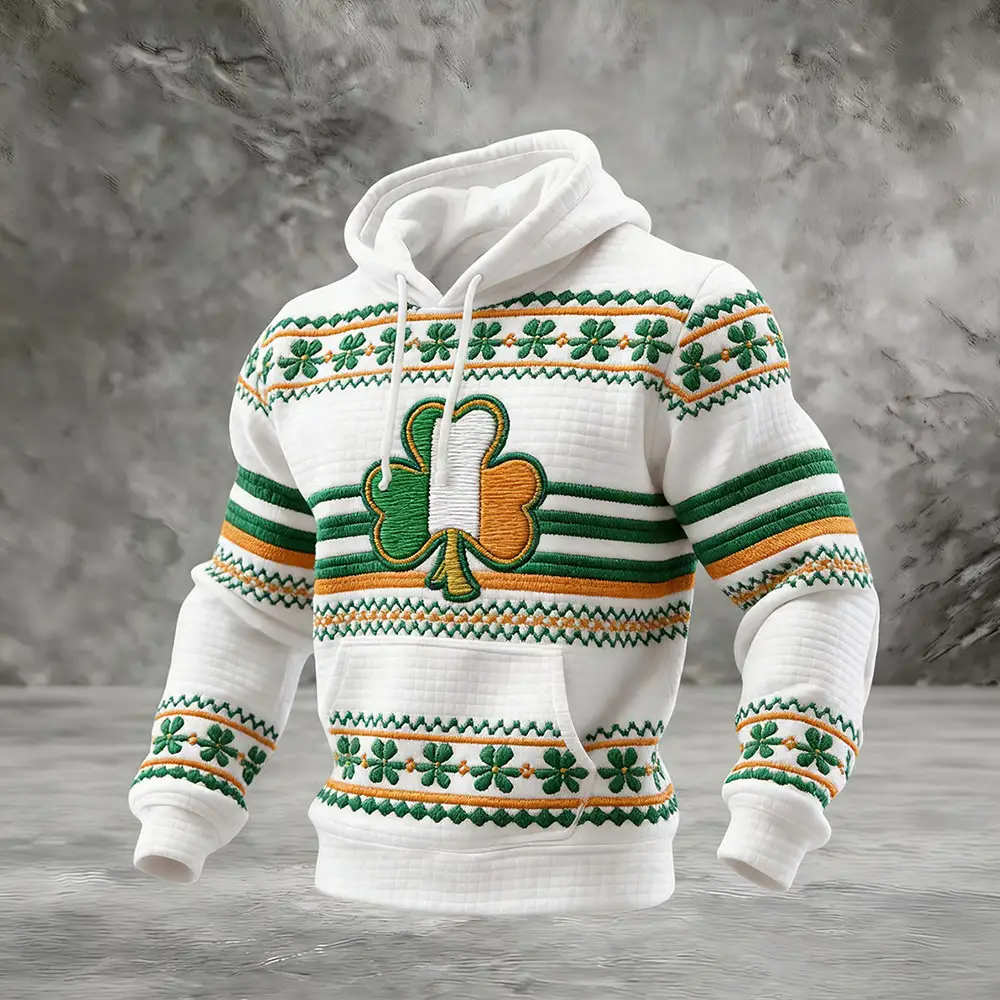 Lucky St Patrick's Day 2026 Hoodie Irish Flag St Paddsy Day Clothing Line