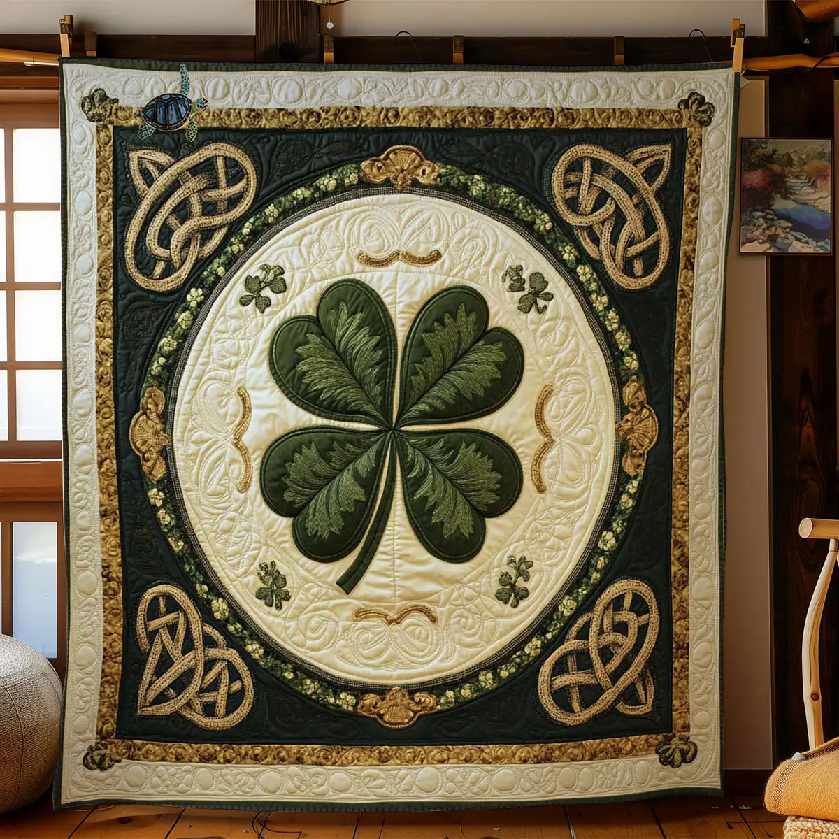Lucky Treasure Leaf Quilt Blanket Cute Soft Blanket Great Saint Patrick'S Day Ideas