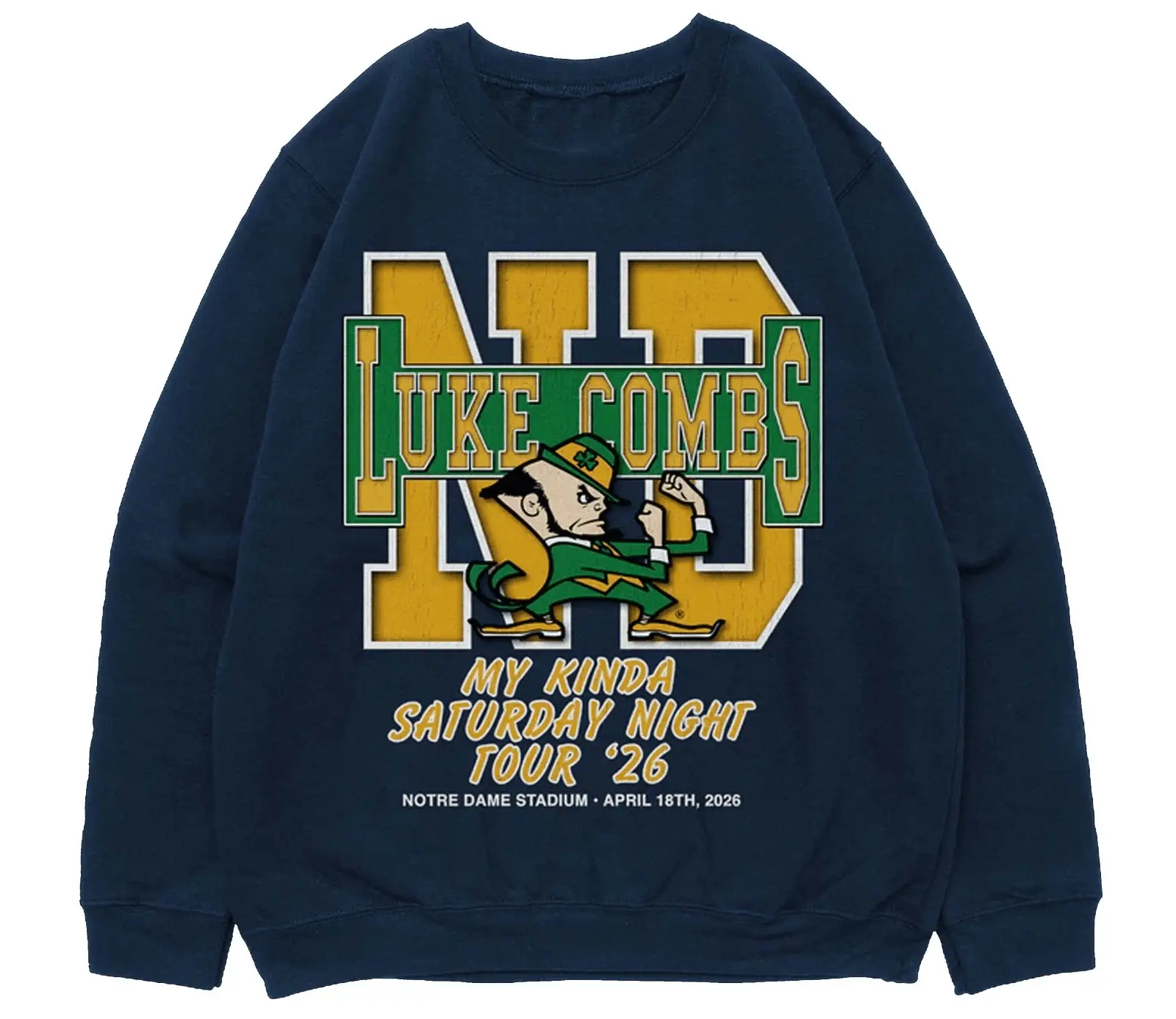 Luke Combs Merch Sweatshirt Notre Dame Stadium Apparel Gift For Luke Combs Fans