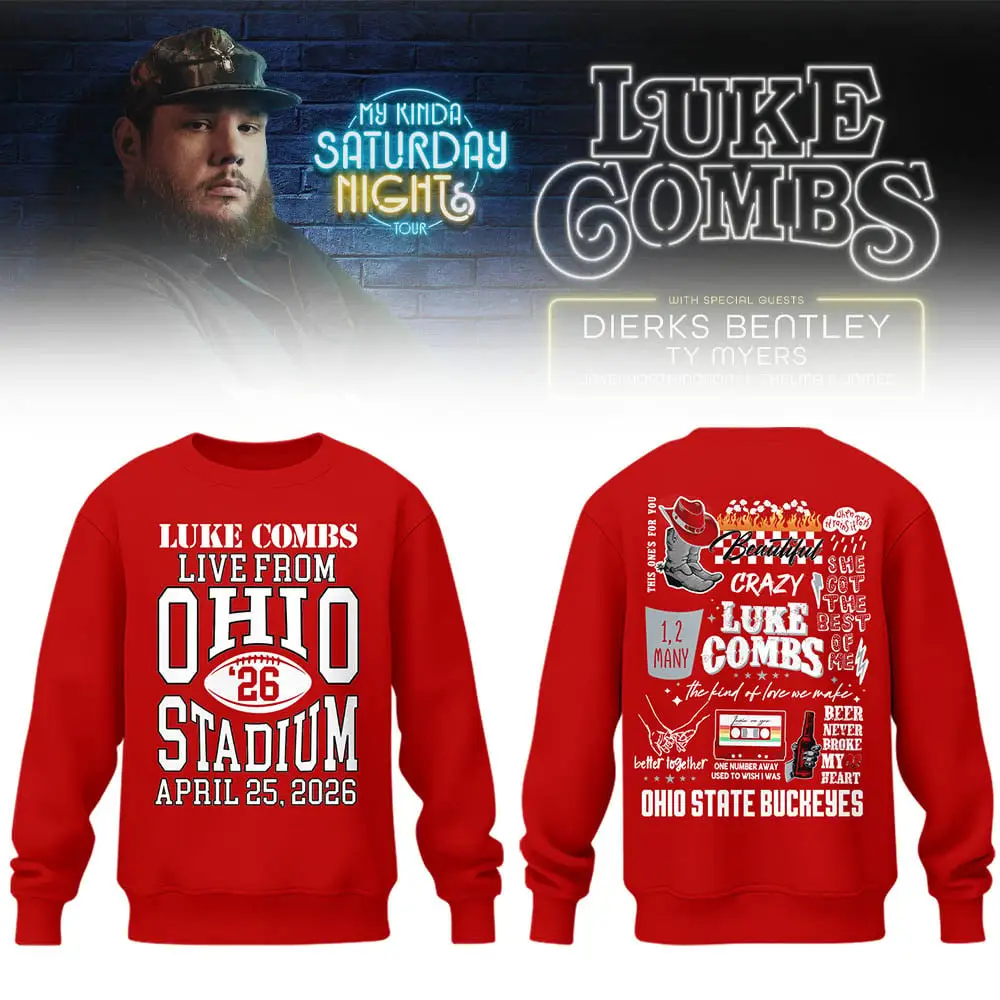 Luke Combs Ohio Stadium Merch My Kinda Saturday Night Tour 2026 Sweatshirt Fans Outfit