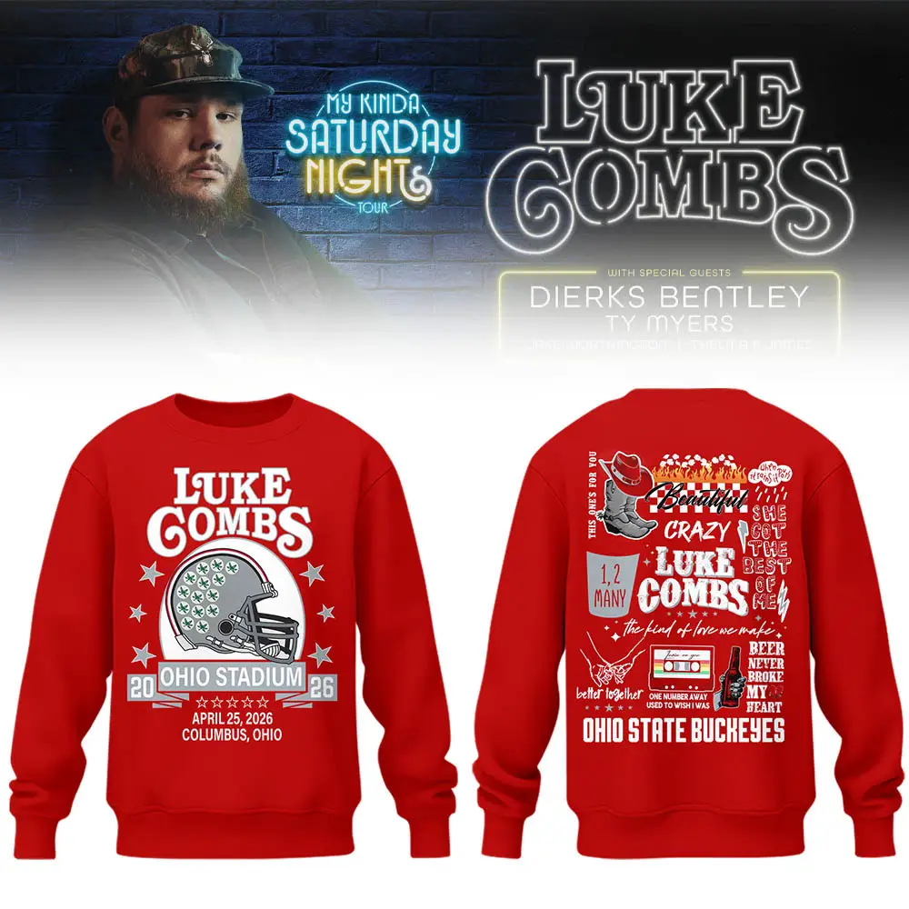 Luke Combs Ohio Stadium Merch My Kinda Saturday Night Tour 2026 Sweatshirt Gift For Brothers