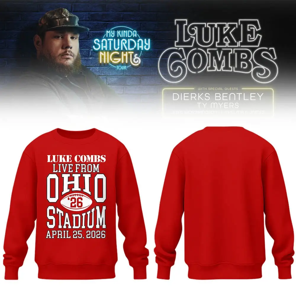 Luke Combs Ohio Stadium Merch My Kinda Saturday Night Tour Sweatshirt Concert Fans Gift