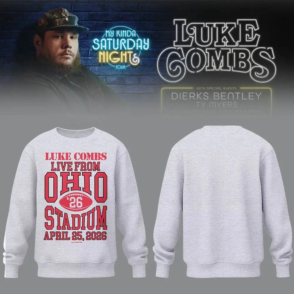 Luke Combs Ohio Stadium Merch My Kinda Saturday Night Tour Sweatshirt Fans Gift